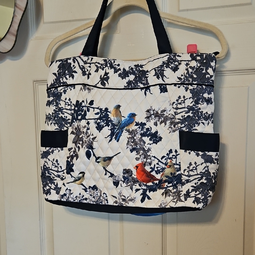 The Bradford Exchange Black and White Bird Print Tote